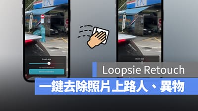 Loopsie Retouch：一键快速移除照片背景路人、异物